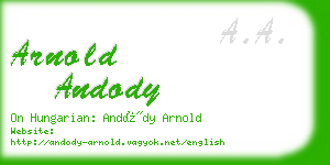 arnold andody business card